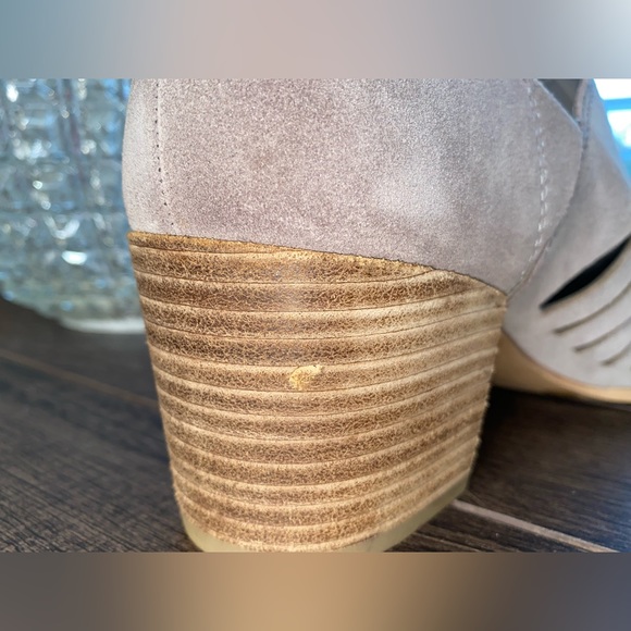 1. State Arnet Stacked Heel booties Suede Gray 9M - Picture 11 of 16